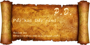 Pákai Dániel névjegykártya
