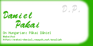 daniel pakai business card